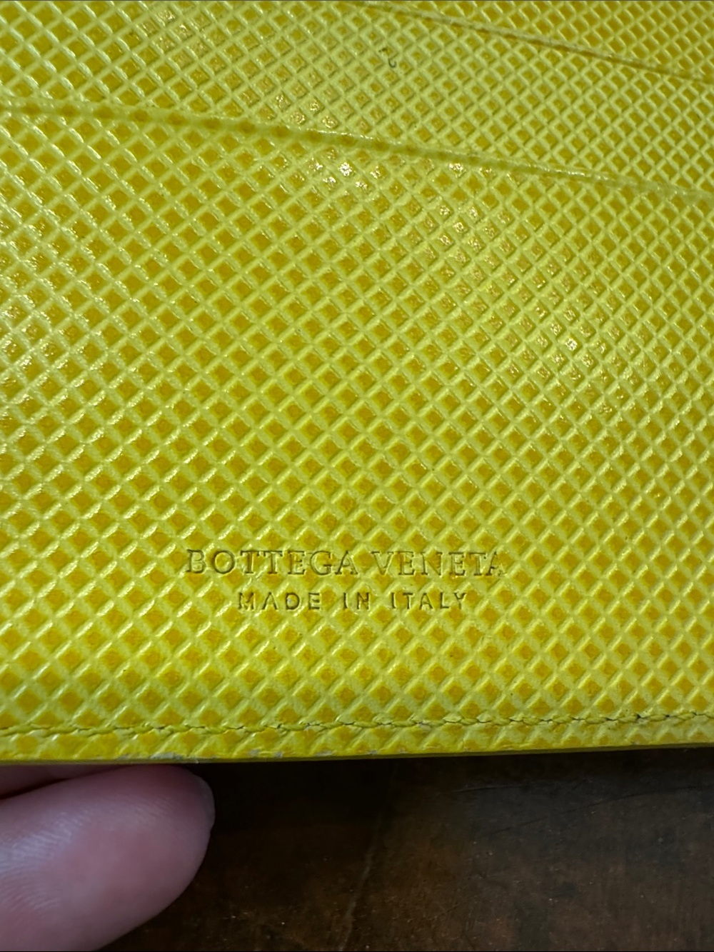 Bottega Veneta Yellow Leather Snap Wallet - Picture 3 of 16